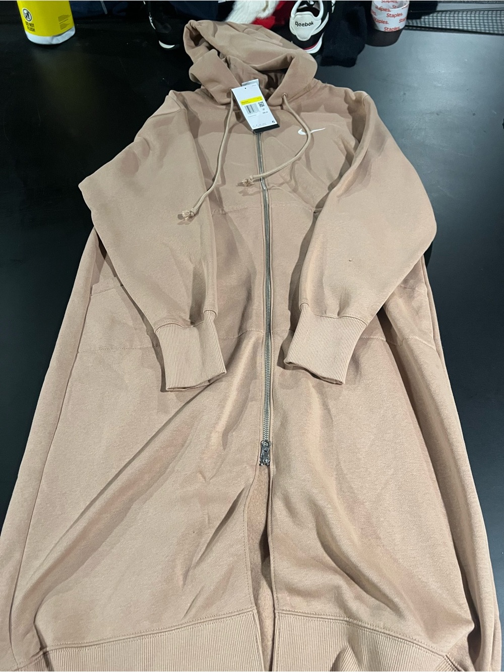 Nike Women’s Full-Zip Hooded Sweatshirt - Light Brown/Tan